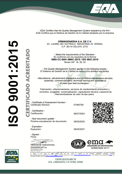 recertificación ISO 9001:2015